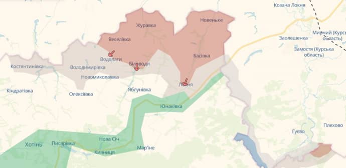 DeepState: Росіяни захопили територію у ще одній точці на Сумщині &ndash; біля Олександрії